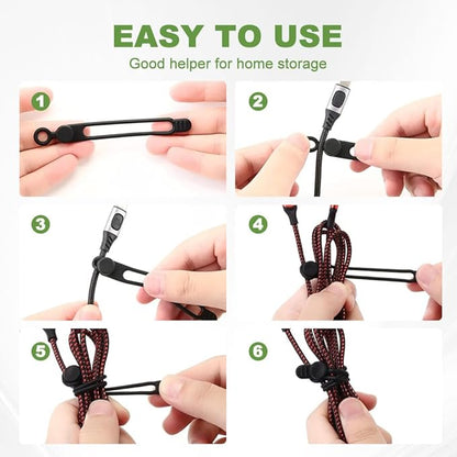Data Cable Organizer, 2026 Upgrade Silicone Cable Ties Reusable Cable - Image 6