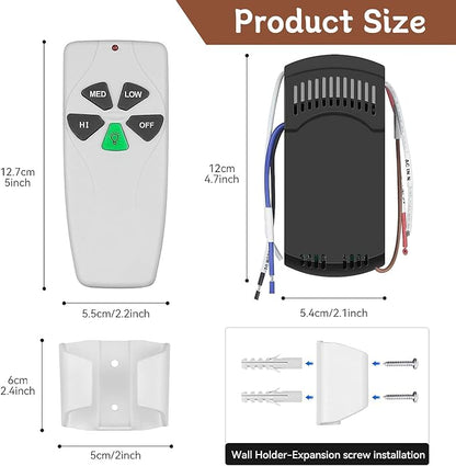 Universal Ceiling Fan Remote Control Kit, Replacement - Image 5