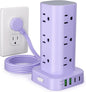 Power Strip Tower with Multiple Outlets, Flat Plug Surge Protector Tower by Unknown