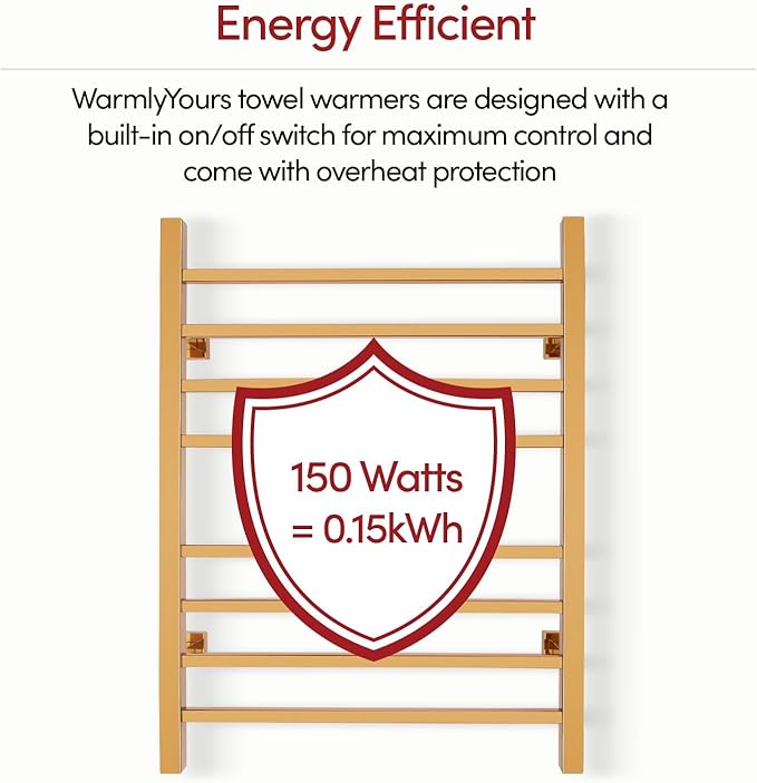 WarmlyYours Heated Towel Rack for Bathroom - Image 3