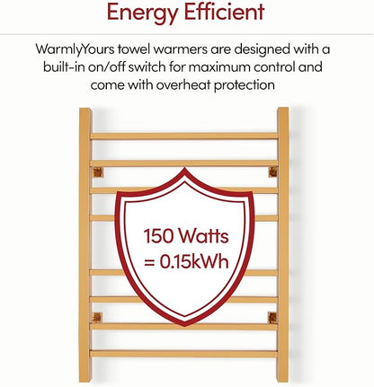 WarmlyYours Heated Towel Rack for Bathroom - Image 3