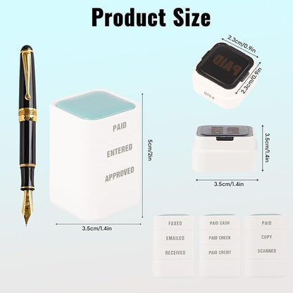 3-in-1 Office Paid/Entered/Approved Stamps - Image 2