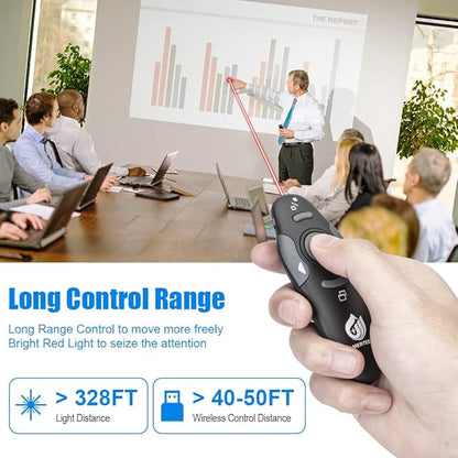 AMERTEER Presentation Clicker Wireless Presenter Remote Clicker - Image 3