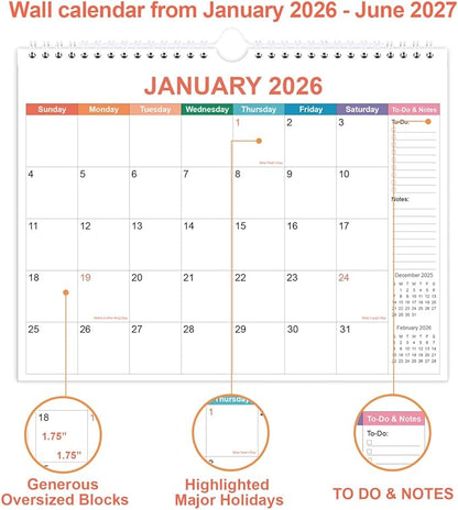 2026 Calendar - Wall Calendar 2026 from January 2026 to June 2027, 2026 Calendar - Image 2