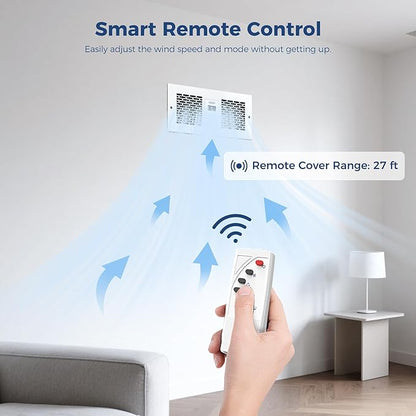 ALORAIR Room to Room Fan with Remote Control, Through Wall Ventilation Fan with - Image 4