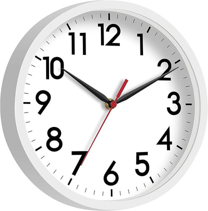 AKCISOT Wall Clock, Modern Small Wall Clocks Battery Operated 8 Inch, Silent - Image 8