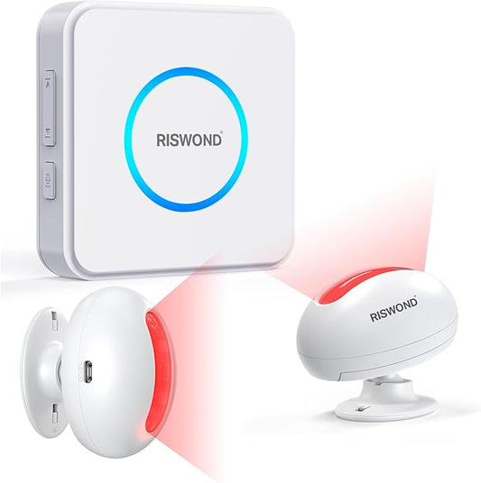 Motion Sensor Door Chime, Wireless Motion Detector Alarm Indoor, Business Entry by AMHEY