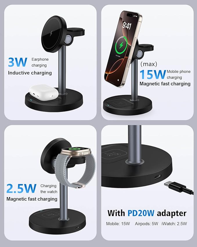 3 in 1 Wireless Charging Station - Image 8