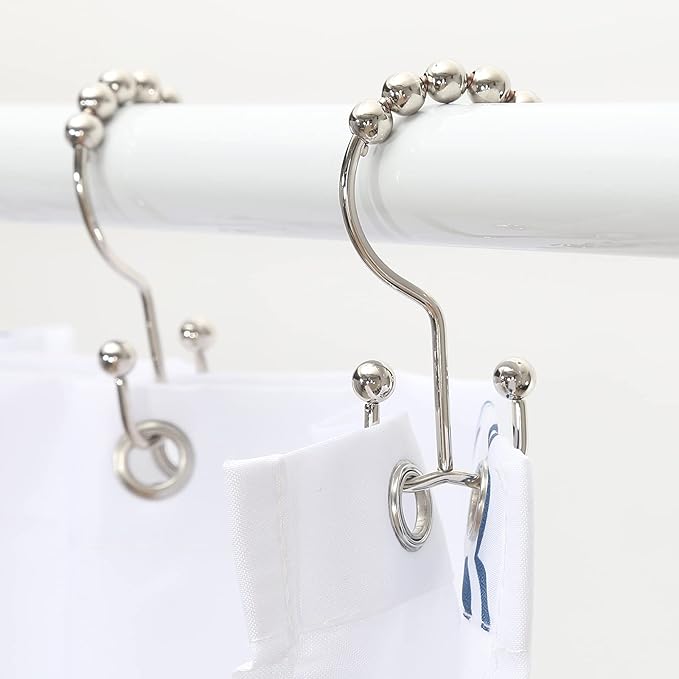 Shower Curtain Hooks, Goowin Shower Curtain Rings, Stainless Steel Shower - Image 6