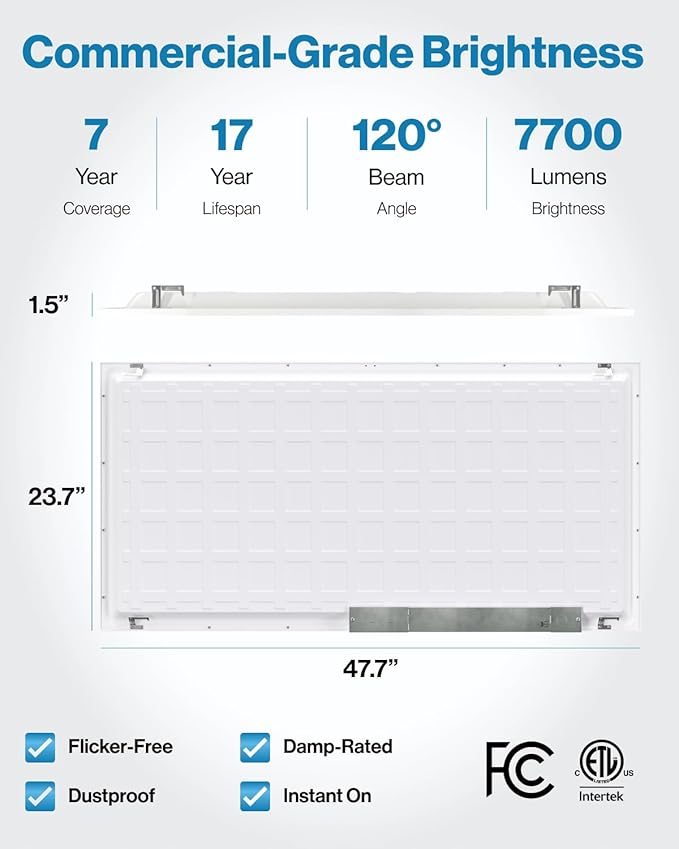 Sunco 24 Pack 2x4 LED Flat Panel Light Drop Ceiling Office Fixture, 7700 LM - Image 5