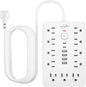JouleLoom 6 FT Flat Plug Surge Protector Power Strip, 11 Multiple AC Outlets by JouleLoom