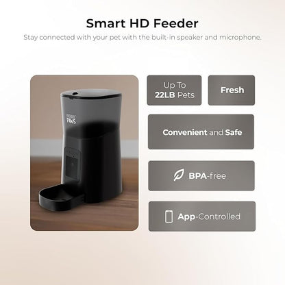 Penthouse Paws Smart HD Automatic Pet Feeder, 6L Dry Food Capacity, 1080p Camera - Image 7