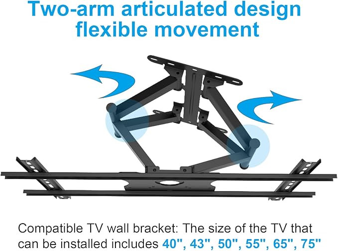 SYLVOX Full Motion Outdoor TV Wall Mount, Fits - Image 3