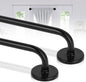 2 Pack Magnetic Curtain Rods for Metal Doors, 17-30in No-Drill Rods, Black | Tool-Free Installation, Strong Magnetic Hold, Stepless Adjustable, Damage-Free Hanging, French Doors, Metal front/back doors