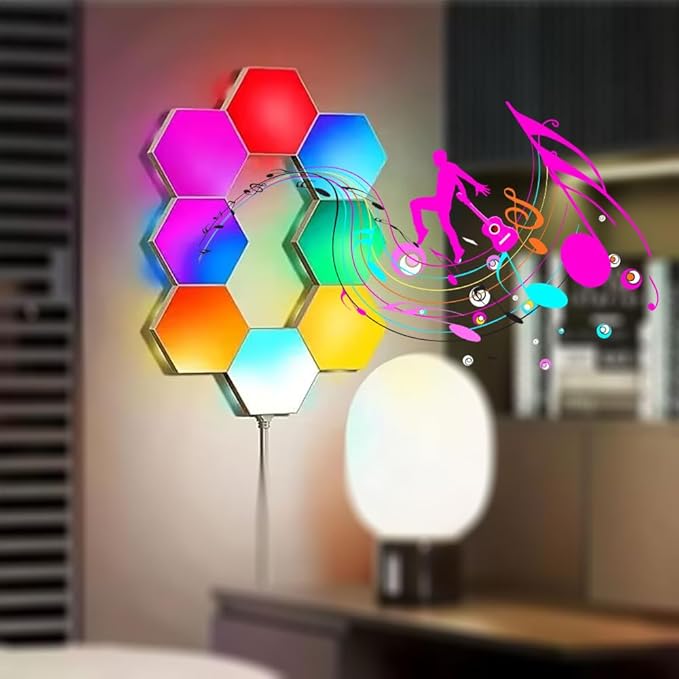 Vcwtty Hexagon Lights Wall Panels, Smart LED Wall Lights - Image 4