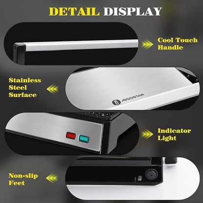 Aigostar Panini Press, 1200W Sandwich Maker and Electric Indoor Grill - Image 5