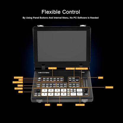 MOVMAGIC MF10 10.1 Inch 5CH Video Mixer - Image 3