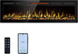 60" WiFi Electric Fireplace Inserts, Recessed and Wall Mounted Fireplace Heater by KENTSKY