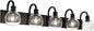 WINSHEN Bathroom Light Fixtures 5-Lights Matte Black Farmhouse Vanity Lighting by WINSHENLighting