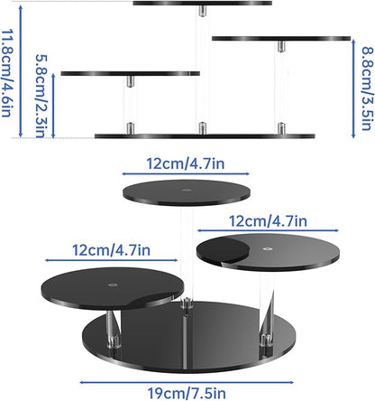 NiHome Black Acrylic Display Stand - Image 3