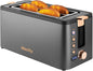 Mecity 4 Slice Toaster, Long Slot Toaster by Mecity