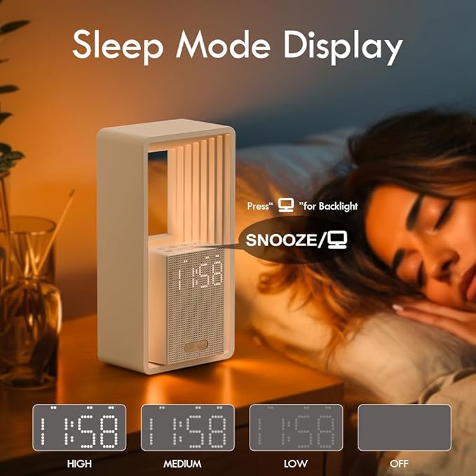 WILIT Digital Alarm Clock Sunrise, 9 Sleep Aid Sounds Wake up Light - Image 5
