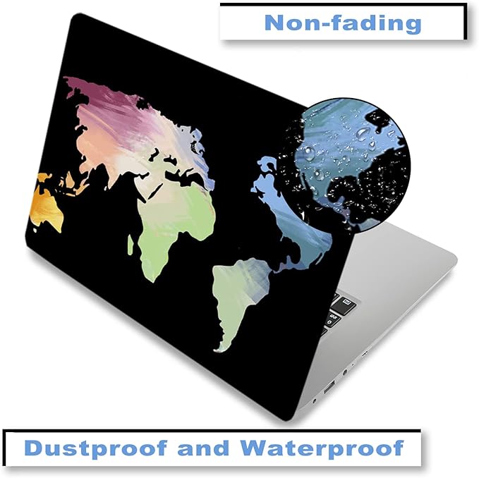 Laptop Skin Sticker Decal, Decorative Removable, Colorful Map - Image 5