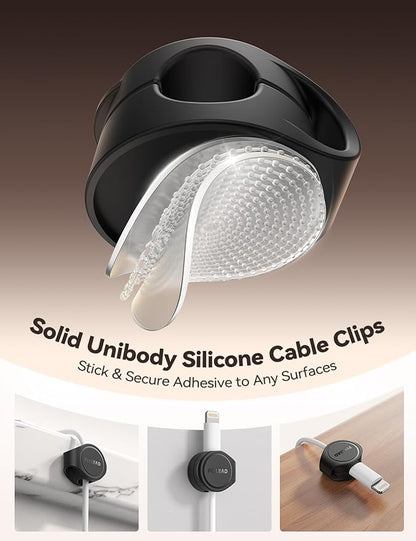 8-Pack Silicone Cord Organizer Magnetic Cable Clips, Adhesive Cable Management - Image 3