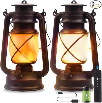 Lantern LED Battery Powered Camping Lamp Outdoor Hanging Rechargeable Lantern by Marlrin