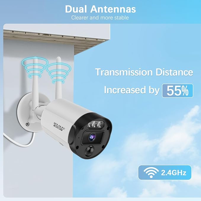 【90ft Super Night Vision】 5MP Outdoor Wireless Security Camera System, Wireless - Image 5