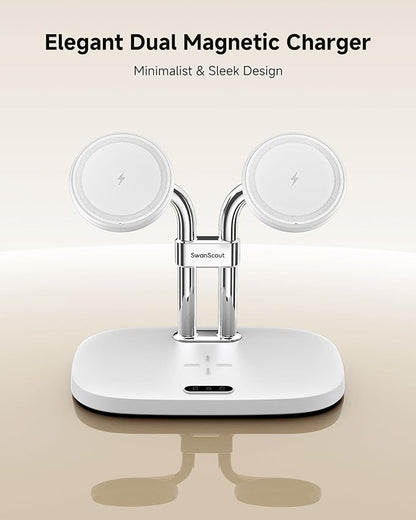 SwanScout Wireless Charger for iPhone Air/17, SwanScout 706M, Dual Magnetic - Image 6
