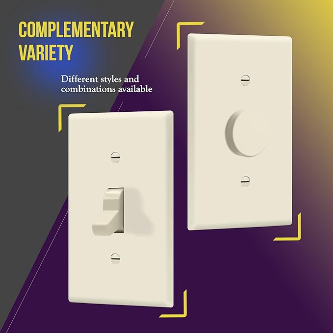ENERLITES Toggle Light Switch Wall Plate, Standard Size 1-Gang 4.50" x 2.76" - Image 5
