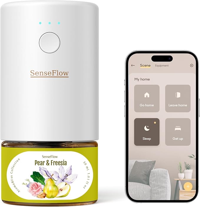 SF101S Pro Smart Plug In Air Freshener, Waterless Essential Oil Diffuser by SenseFlow