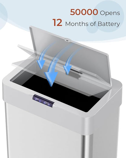 TLSUNNY 18.5 Gallon Motion Sensor Trash Can, Touchless Automatic Garbage Can - Image 7