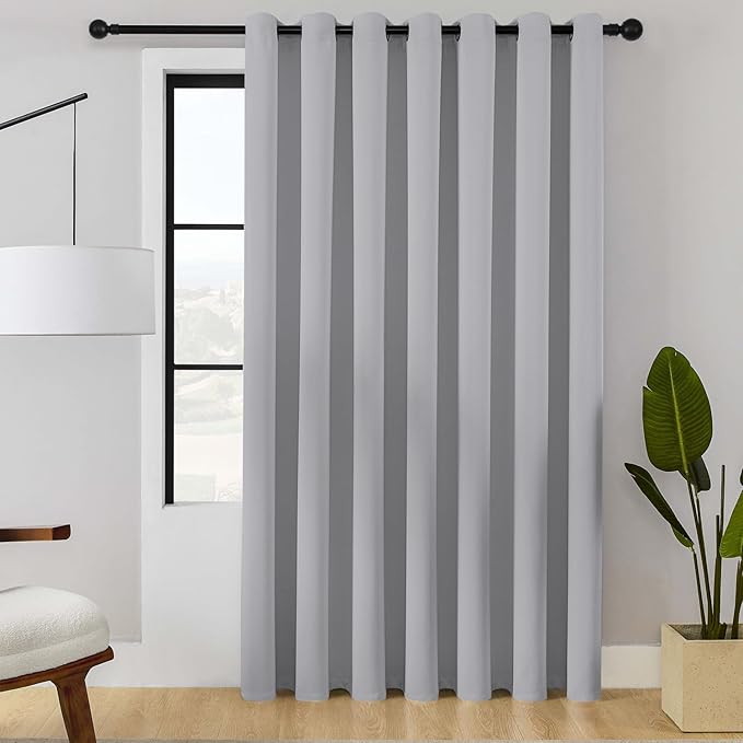 ChrisDowa Room Divider Curtain 108 Inches Long, Wide Blackout Sliding Door by ChrisDowa