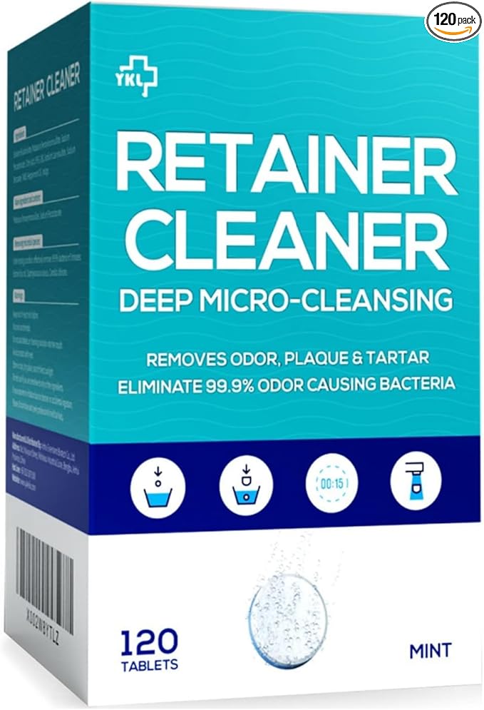 Y-Kelin Retainer and Denture Cleaner 120 Tablets by Y-Kelin