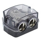 RKURCK 2 Way Power Distribution Block, 0/2/4 AWG Gauge in, 0/4/8/10 Gauge Out by RKURCK
