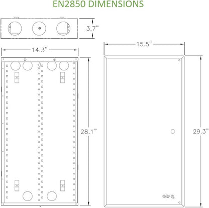 On-Q 28" Structured Media Enclosure - Image 2