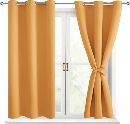 Hiasan Short Blackout Curtains for Bedroom by Hiasan