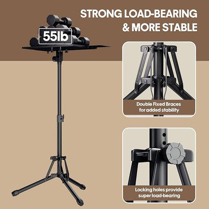 KOOV Projector Stand Adjustable Height 20" to 61", Foldable Projector Tripod - Image 4