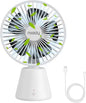 Miady USB Desk Fan, Upgraded 5000mAh Portable Desktop Fan 135°Auto-Oscillating by Miady