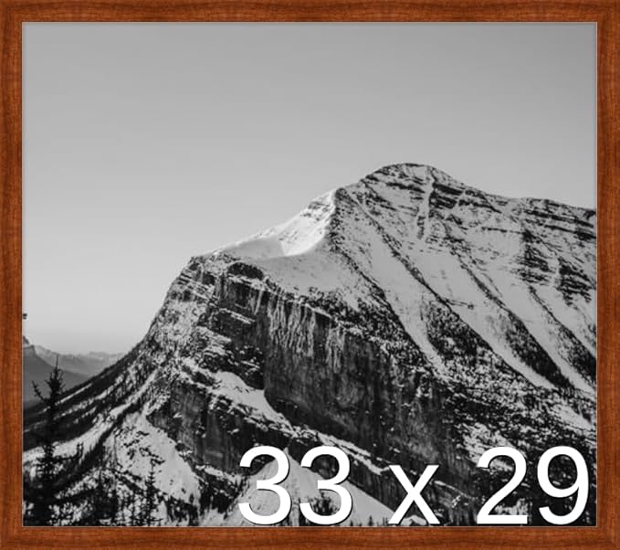 Frame It Easy 33 x 29 Russet Wood Frame by FrameItEasy