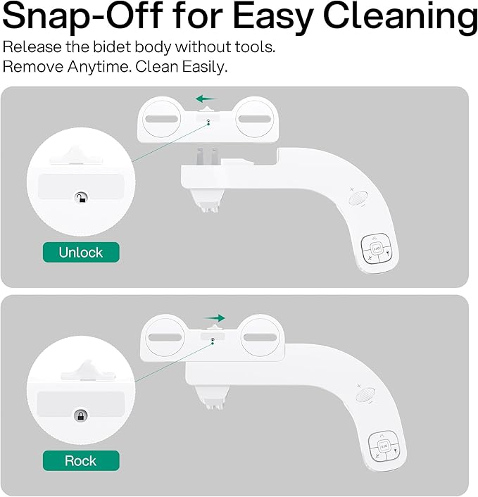 hansrapo Left-Hand Bidet Attachment– Non-Electric Dual Nozzle - Image 5