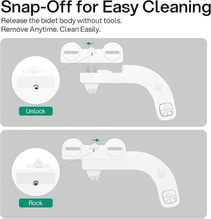 hansrapo Left-Hand Bidet Attachment– Non-Electric Dual Nozzle - Image 5