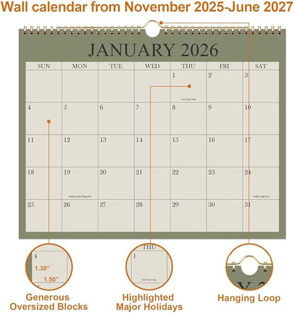 2026 Calendar - Wall Calendar 2026-2027 from January 2026 - June 2027, 18 - Image 2
