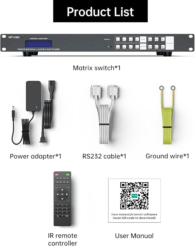 MT-VIKI 4x4 8K UHD HDMI 2.1 Matrix Switcher - Image 6
