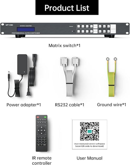 MT-VIKI 4x4 8K UHD HDMI 2.1 Matrix Switcher - Image 6
