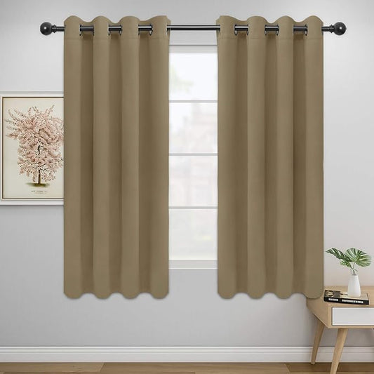 Easy-Going Blackout Curtains for Bedroom, Solid Thermal Insulated Grommet and by Easy-Going