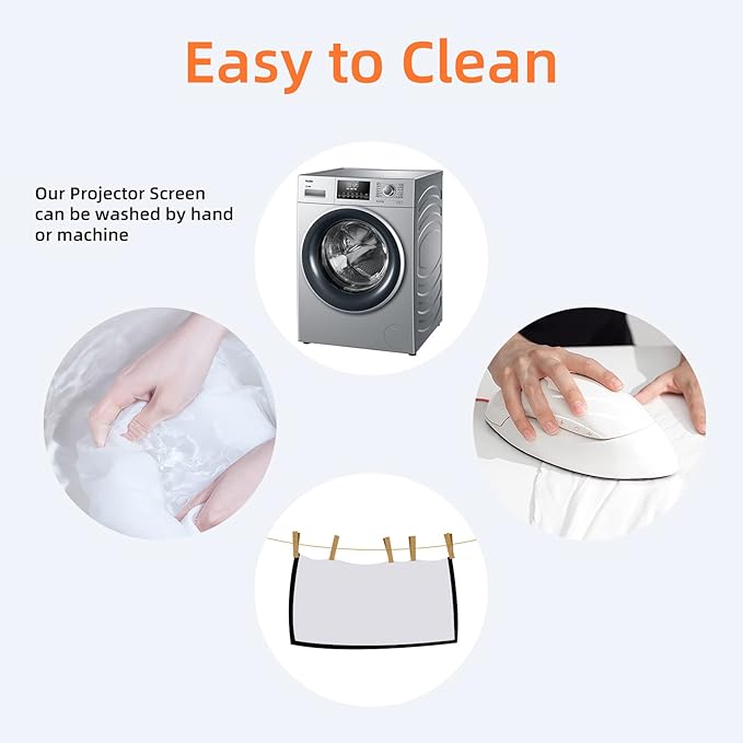 Portable Projector Screen 60inch, Movie Projection Screen, Indoor Projector - Image 3