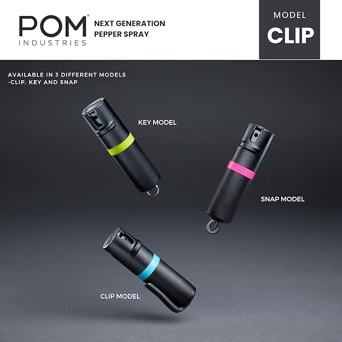 POM Pepper Spray Pocket Clip, Quick Flip Top Safety, Maximum Strength OC Formula - Image 6